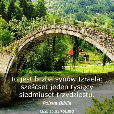 Picture 03 - Liczb 26:51 POLUBG - To jest liczba synów Izraela: sześćset jeden - Bible Verse Picture