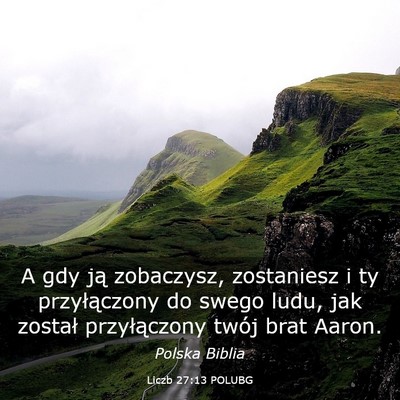 Picture 03 - Liczb 27:13 POLUBG - A gdy ją zobaczysz, zostaniesz i ty - Bible Verse Picture
