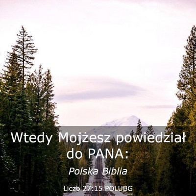 Picture 03 - Liczb 27:15 POLUBG - Wtedy Mojżesz powiedział do - Bible Verse Picture