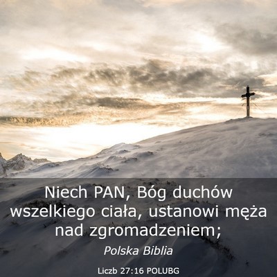 Picture 03 - Liczb 27:16 POLUBG - Niech PAN, Bóg duchów wszelkiego ciała, - Bible Verse Picture