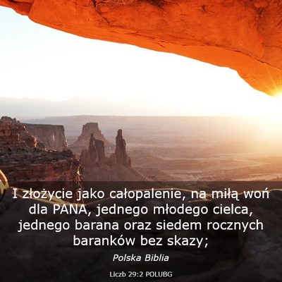 Picture 03 - Liczb 29:2 POLUBG - I złożycie jako całopalenie, na miłą woń - Bible Verse Picture