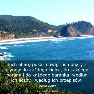 Picture 03 - Liczb 29:27 POLUBG - I ich ofiarę pokarmową, i ich ofiary z płynów - Bible Verse Picture