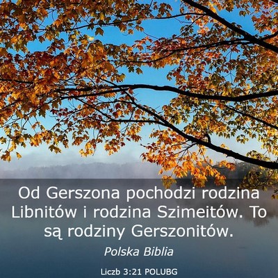Picture 03 - Liczb 3:21 POLUBG - Od Gerszona pochodzi rodzina Libnitów i rodzina - Bible Verse Picture