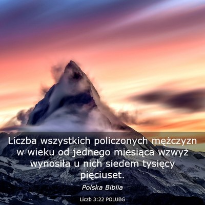 Picture 03 - Liczb 3:22 POLUBG - Liczba wszystkich policzonych mężczyzn w wieku - Bible Verse Picture