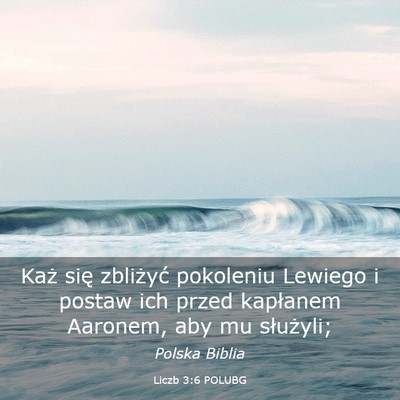 Picture 03 - Liczb 3:6 POLUBG - Każ się zbliżyć pokoleniu Lewiego i postaw - Bible Verse Picture