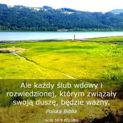 Picture 03 - Liczb 30:9 POLUBG - Ale każdy ślub wdowy i rozwiedzionej, którym - Bible Verse Picture