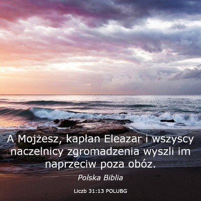 Picture 03 - Liczb 31:13 POLUBG - A Mojżesz, kapłan Eleazar i wszyscy naczelnicy - Bible Verse Picture