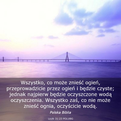 Picture 03 - Liczb 31:23 POLUBG - Wszystko, co może znieść ogień, - Bible Verse Picture