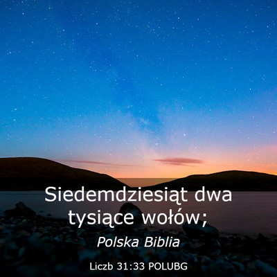 Picture 03 - Liczb 31:33 POLUBG - Siedemdziesiąt dwa tysiące - Bible Verse Picture
