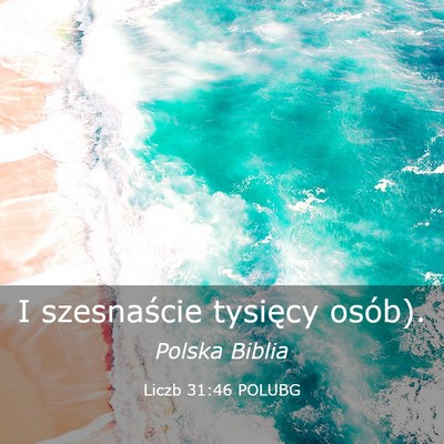 Picture 03 - Liczb 31:46 POLUBG - I szesnaście tysięcy - Bible Verse Picture
