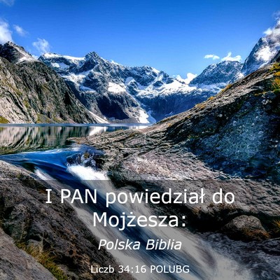 Picture 03 - Liczb 34:16 POLUBG - I PAN powiedział do - Bible Verse Picture