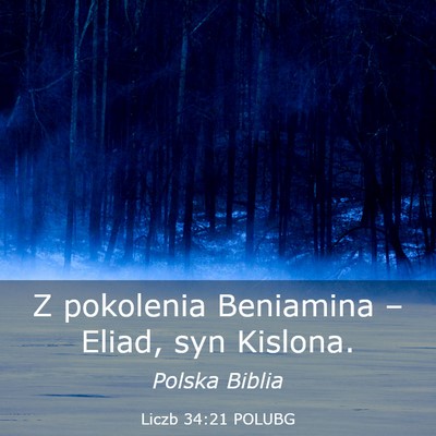 Picture 03 - Liczb 34:21 POLUBG - Z pokolenia Beniamina – Eliad, syn - Bible Verse Picture