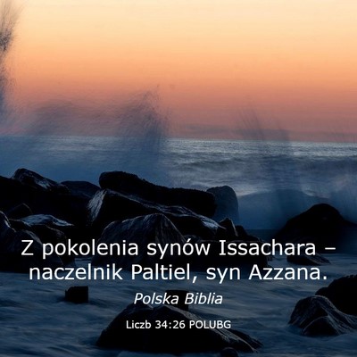 Picture 03 - Liczb 34:26 POLUBG - Z pokolenia synów Issachara – naczelnik - Bible Verse Picture