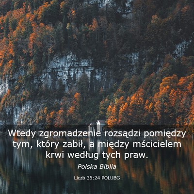 Picture 03 - Liczb 35:24 POLUBG - Wtedy zgromadzenie rozsądzi pomiędzy tym, - Bible Verse Picture