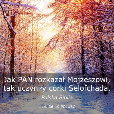 Picture 03 - Liczb 36:10 POLUBG - Jak PAN rozkazał Mojżeszowi, tak uczyniły - Bible Verse Picture