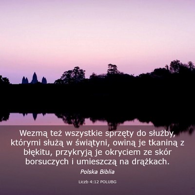 Picture 03 - Liczb 4:12 POLUBG - Wezmą też wszystkie sprzęty do służby, - Bible Verse Picture