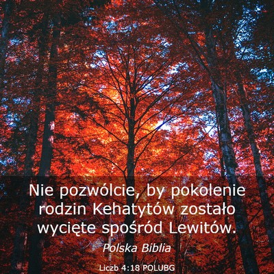 Picture 03 - Liczb 4:18 POLUBG - Nie pozwólcie, by pokolenie rodzin Kehatytów - Bible Verse Picture