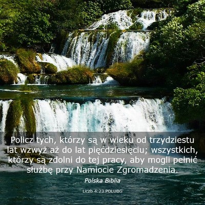 Picture 03 - Liczb 4:23 POLUBG - Policz tych, którzy są w wieku od trzydziestu - Bible Verse Picture