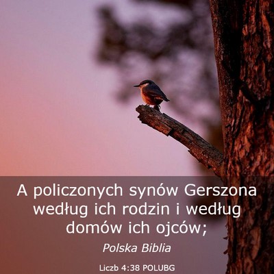 Picture 03 - Liczb 4:38 POLUBG - A policzonych synów Gerszona według ich rodzin - Bible Verse Picture