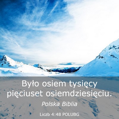 Picture 03 - Liczb 4:48 POLUBG - Było osiem tysięcy pięciuset - Bible Verse Picture