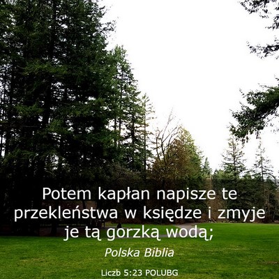 Picture 03 - Liczb 5:23 POLUBG - Potem kapłan napisze te przekleństwa w księdze - Bible Verse Picture