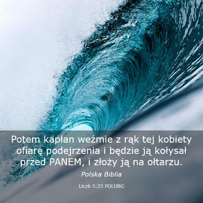 Picture 03 - Liczb 5:25 POLUBG - Potem kapłan weźmie z rąk tej kobiety ofiarę - Bible Verse Picture