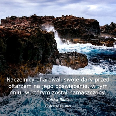 Picture 03 - Liczb 7:10 POLUBG - Naczelnicy ofiarowali swoje dary przed ołtarzem - Bible Verse Picture