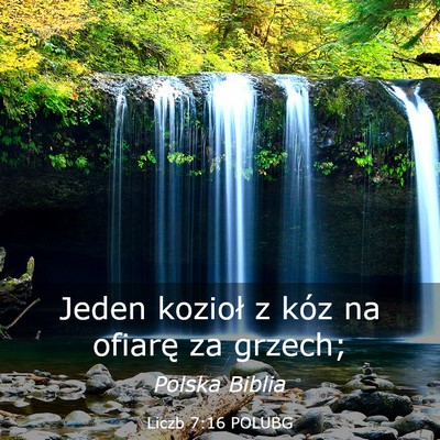 Picture 03 - Liczb 7:16 POLUBG - Jeden kozioł z kóz na ofiarę za - Bible Verse Picture