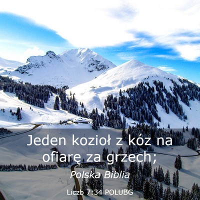 Picture 03 - Liczb 7:34 POLUBG - Jeden kozioł z kóz na ofiarę za - Bible Verse Picture
