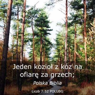 Picture 03 - Liczb 7:52 POLUBG - Jeden kozioł z kóz na ofiarę za - Bible Verse Picture