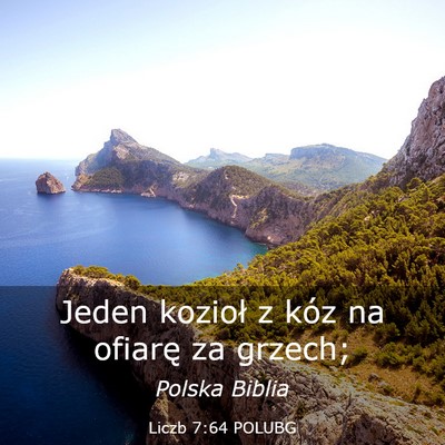 Picture 03 - Liczb 7:64 POLUBG - Jeden kozioł z kóz na ofiarę za - Bible Verse Picture