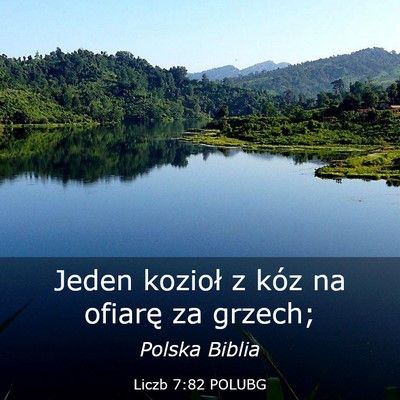 Picture 03 - Liczb 7:82 POLUBG - Jeden kozioł z kóz na ofiarę za - Bible Verse Picture
