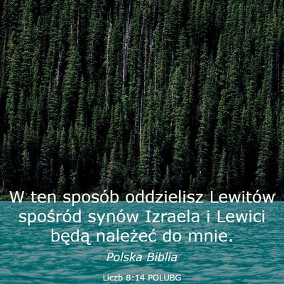 Picture 03 - Liczb 8:14 POLUBG - W ten sposób oddzielisz Lewitów spośród - Bible Verse Picture