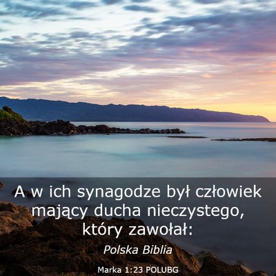 Picture 03 - Marka 1:23 POLUBG - A w ich synagodze był człowiek mający ducha - Bible Verse Picture
