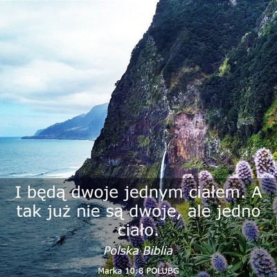 Picture 03 - Marka 10:8 POLUBG - I będą dwoje jednym ciałem. A tak już nie są - Bible Verse Picture