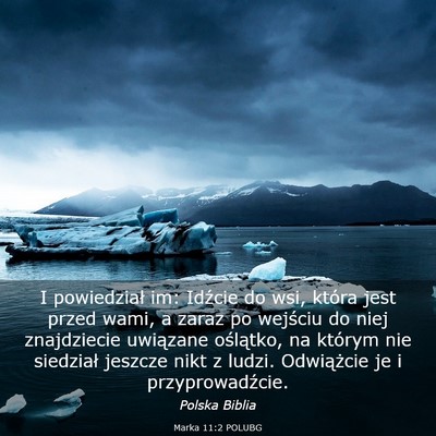 Picture 03 - Marka 11:2 POLUBG - I powiedział im: Idźcie do wsi, która jest - Bible Verse Picture