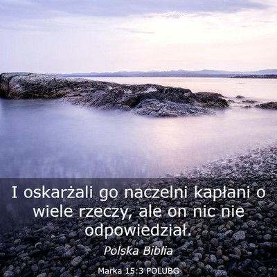 Picture 03 - Marka 15:3 POLUBG - I oskarżali go naczelni kapłani o wiele rzeczy, - Bible Verse Picture