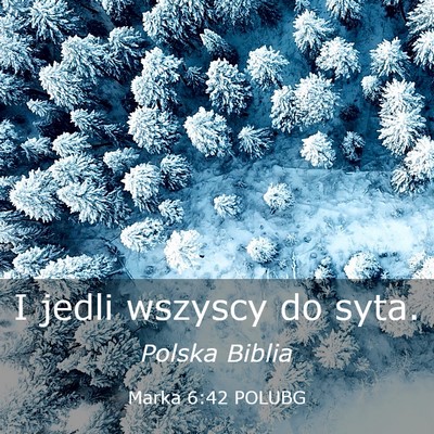 Picture 03 - Marka 6:42 POLUBG - I jedli wszyscy do - Bible Verse Picture