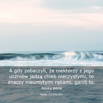 Picture 03 - Marka 7:2 POLUBG - A gdy zobaczyli, że niektórzy z jego uczniów - Bible Verse Picture