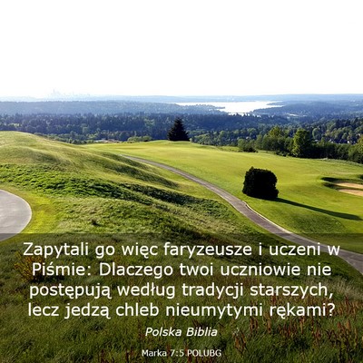 Picture 03 - Marka 7:5 POLUBG - Zapytali go więc faryzeusze i uczeni w Piśmie: - Bible Verse Picture