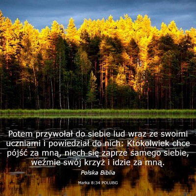 Picture 03 - Marka 8:34 POLUBG - Potem przywołał do siebie lud wraz ze swoimi - Bible Verse Picture