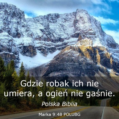 Picture 03 - Marka 9:48 POLUBG - Gdzie robak ich nie umiera, a ogień nie - Bible Verse Picture