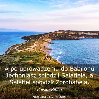 Picture 03 - Mateusza 1:12 POLUBG - A po uprowadzeniu do Babilonu Jechoniasz - Bible Verse Picture