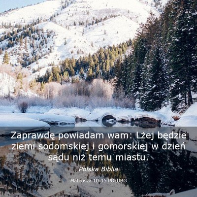 Picture 03 - Mateusza 10:15 POLUBG - Zaprawdę powiadam wam: Lżej będzie ziemi - Bible Verse Picture