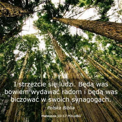 Picture 03 - Mateusza 10:17 POLUBG - I strzeżcie się ludzi. Będą was bowiem - Bible Verse Picture