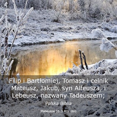 Picture 03 - Mateusza 10:3 POLUBG - Filip i Bartłomiej, Tomasz i celnik Mateusz, - Bible Verse Picture