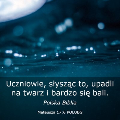 Picture 03 - Mateusza 17:6 POLUBG - Uczniowie, słysząc to, upadli na twarz i bardzo - Bible Verse Picture