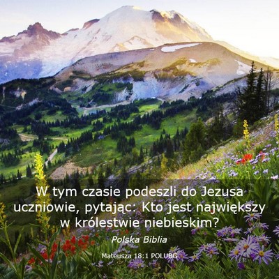 Picture 03 - Mateusza 18:1 POLUBG - W tym czasie podeszli do Jezusa uczniowie, - Bible Verse Picture