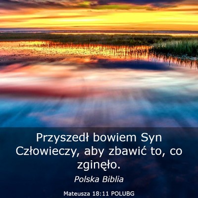 Picture 03 - Mateusza 18:11 POLUBG - Przyszedł bowiem Syn Człowieczy, aby zbawić - Bible Verse Picture
