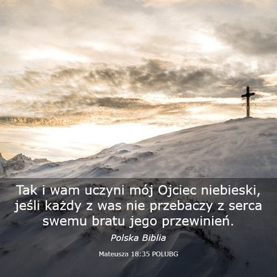 Picture 03 - Mateusza 18:35 POLUBG - Tak i wam uczyni mój Ojciec niebieski, jeśli - Bible Verse Picture